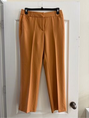 Cato Women's Straight-Leg Trousers in Rust Orange